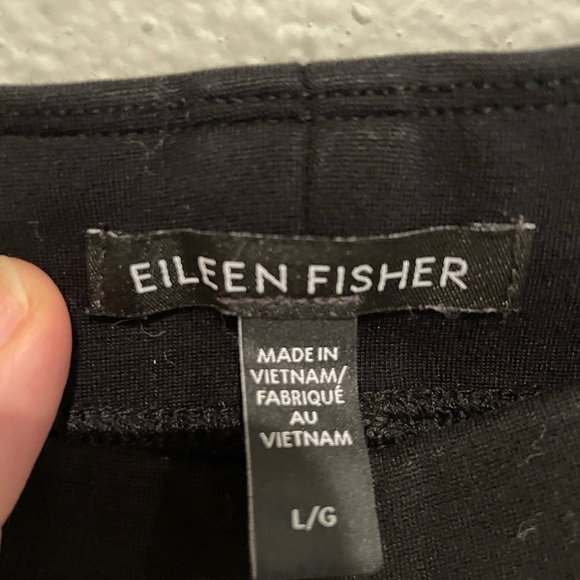 Black Eileen Fisher leggings.  Size L - Picture 2 of 4